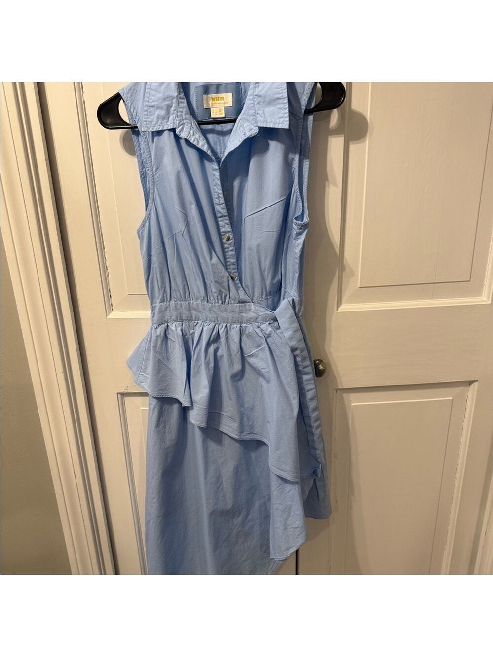 Anthropologie Asymmetrical Sky Blue Dress Size 10 - Picture 2 of 7